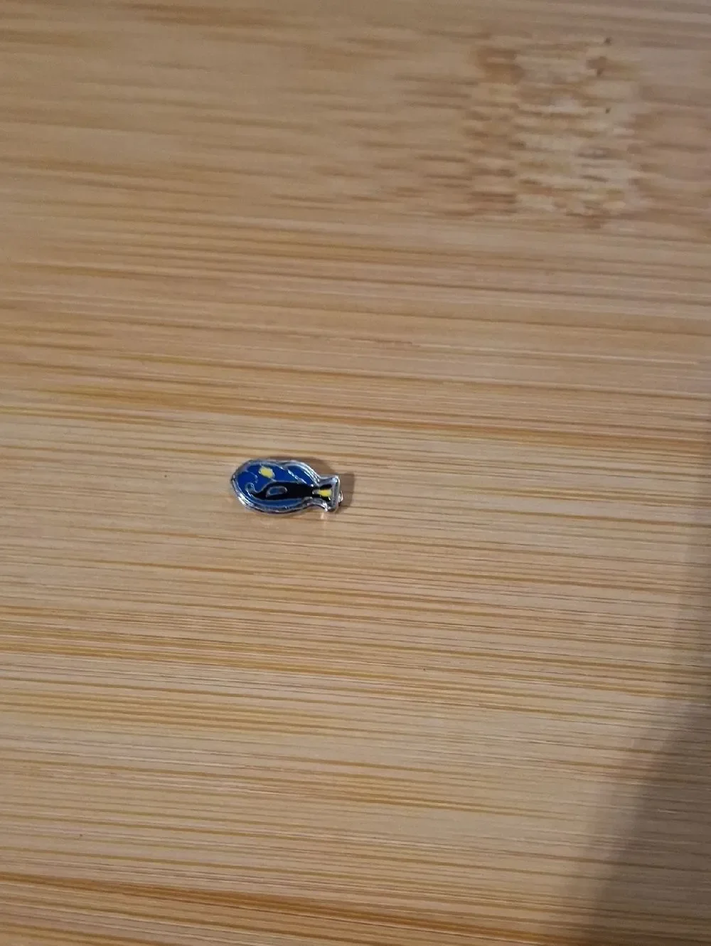 Blue Enamel Fish Charm Pendant